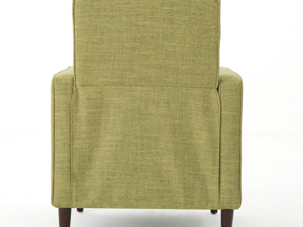 Mid-Century Modern Recliner With Button Tufted Waffle Stitch