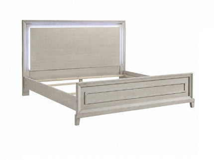 Elegant Style Bed With LED Lights On Headboard