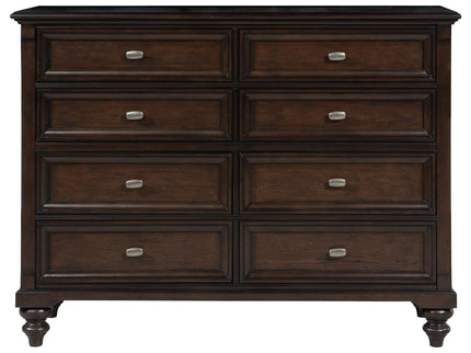 Berwick - 8 Drawer Dresser Cabinet With Felt Lined Drawers - Dark Oak
