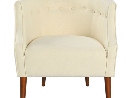Contemporary Upholstered Club Chair With Button Tufting