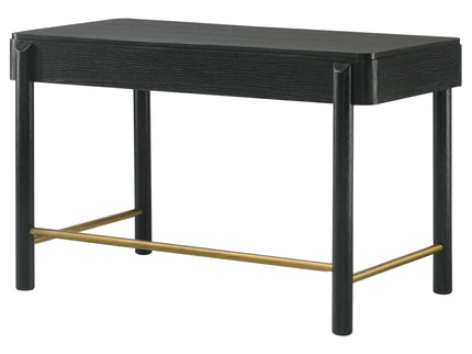Anser - 2 Drawer Vanity Desk Makeup Table Rounded Design - Black