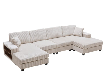 U-Shaped Convertible Sofa, 4 Seater Large Living Room Lounge