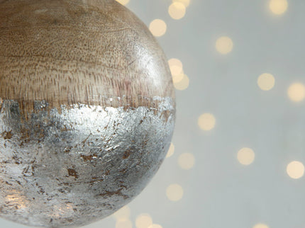 Christmas Ball Ornaments, Wood Decorative Hanging Ball Christmas Tree Ornaments For Holiday Party Decorations