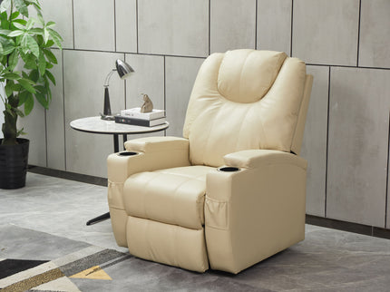 Modern Recliner Chair With Cup Holders, Remote Control