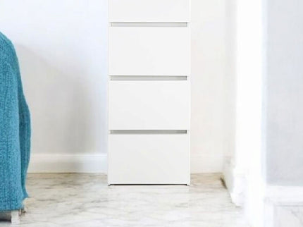 Elise - Slim Modular Closet Cabinet With Drawers - White