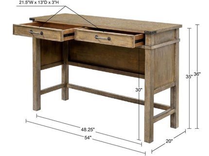Belfast - Occasional Table With 2 Drawers - Reclaimed Natural
