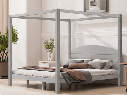 anopy Platform Bed With Headboard And Support Legs