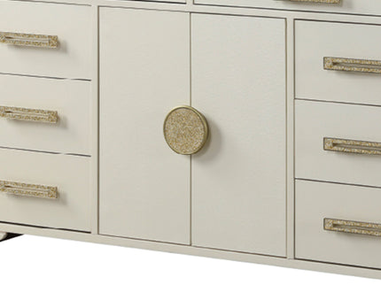 Jasmine - 8 Drawer Dresser With Side LED Lightning - Beige