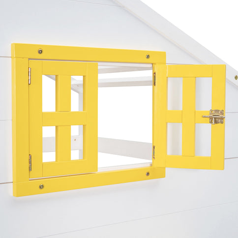 Bunk Bed With Playhouse Roof And Window