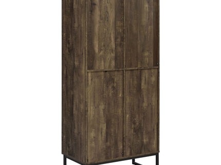 Gunderson - 8 Shelf Accent Cabinet - Oak