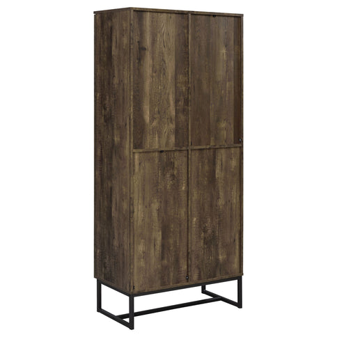 Gunderson - 8 Shelf Accent Cabinet - Oak