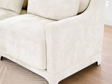 Elegant Sofa With Ergonomic Design And Lumbar Pillows