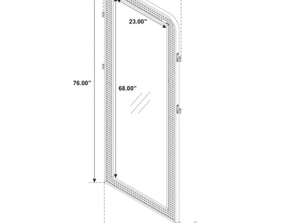 Benson - Standing Floor Mirror - Black