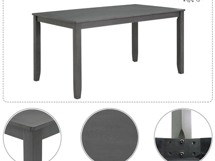 Dining Table Set With Upholstered Chairs, Rectangular Dining Table Set