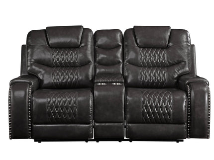 Braylon - Recliner Loveseat With Cupholder Console - Brown