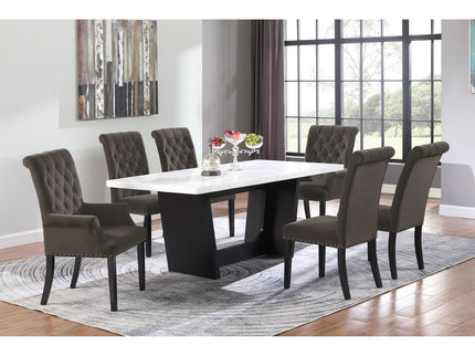 Side Chairs With Tufting Nailhead Trim (Set of 2) - Brown