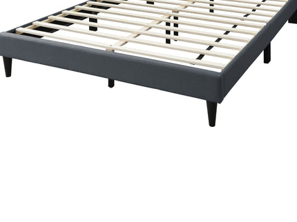 Bed With Nailhead Trim Accents, Upholstered Platform Frame