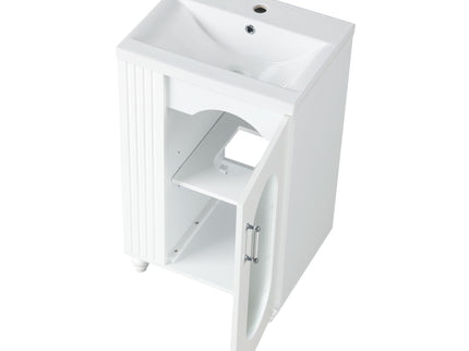 Modern Bathroom Vanity With Sink, Adjustable 2 Tier Shelf