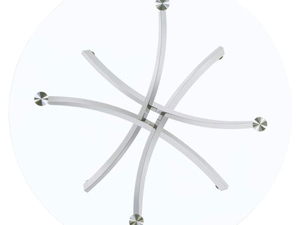 Declan - Round Top Dining Table - Chrome