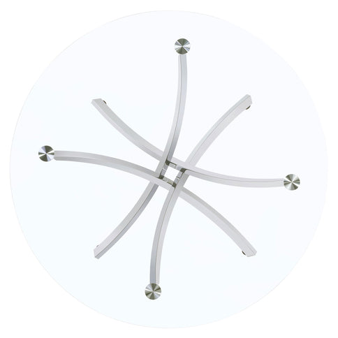 Declan - Round Top Dining Table - Chrome