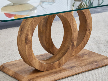 Contemporary Style Glass Top Coffee Table