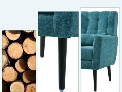 Modern Accent Chair Upholstered Foam Filled Living Room Chairs Comfy Reading Chair Mid-Century Modern Chair With Fabric Lounge Arm Chairs Armchair For Living Room Bedroom