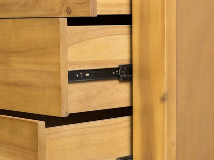 5 Drawer Dresser - Natural Wood / Brown
