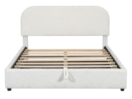 Upholstered Platform Bed With Hydraulic Storage System