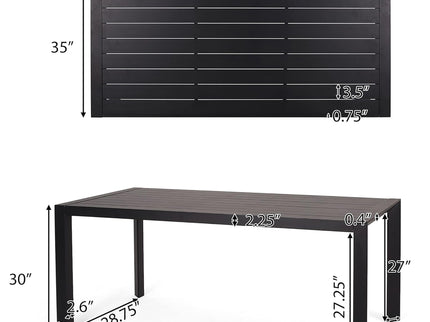 7 Piece Dining Set With Stackable Chairs
