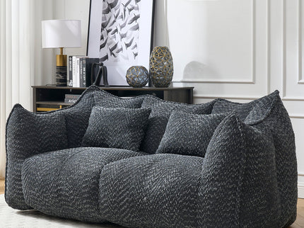 Comfortable Dual Beanbag Chair With High Resilience Foam Core For 2 People