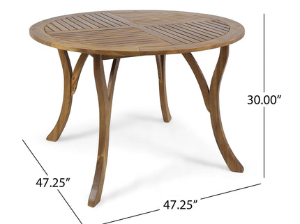 Hermosa - Outdoor Acacia Wood Table Circular Design