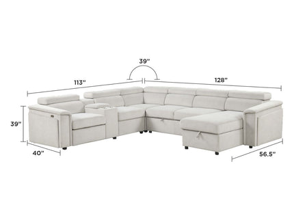 Harvey - Power Recliner Sleeper Sectional