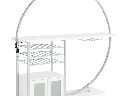 Casey - 2 Door Home Bar Storage Bar With Customizable Lighting - White