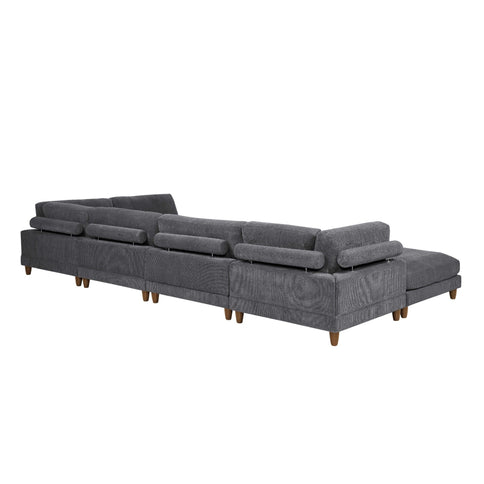 Modern Modular Sectional With Adjustable Back Support