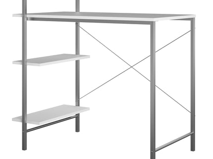 Side Storage Student Desk - White