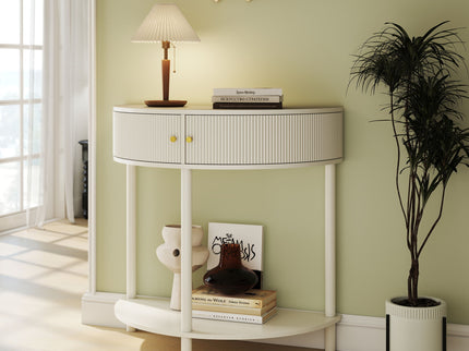 Demi Lune - Console Table With 2 Storage Drawers