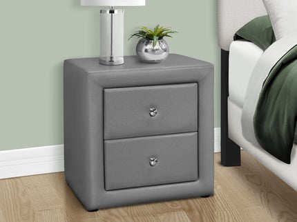 Nightstand, Storage Drawer Versatile Use, Upholstered, Transitional