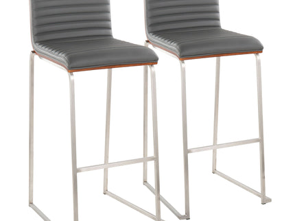 Mason Mara - Contemporary Fixed Height Barstool (Set of 2)