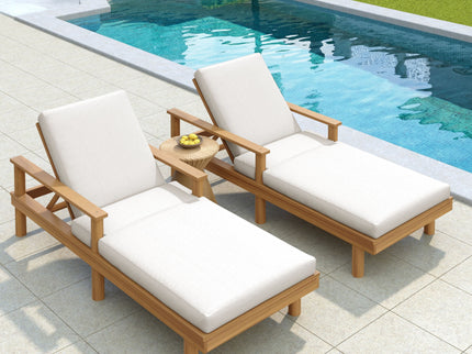 5 Position Adjustable Outdoor Chaise Lounge