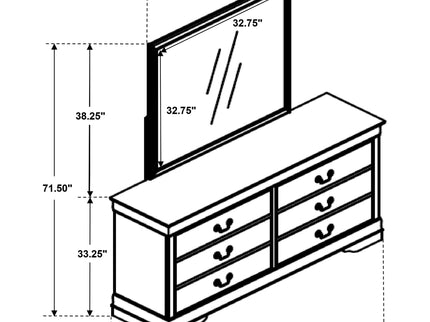 6 Drawer Dresser With Mirror