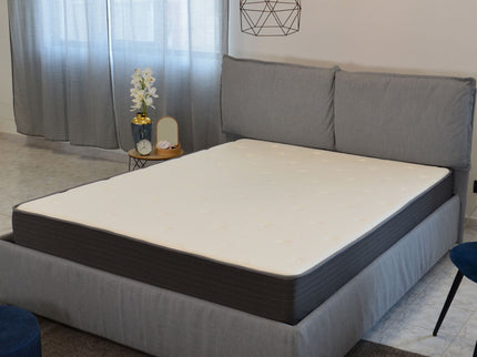 8" Pocket Spring Hybrid Bed In A Box Mattress, Soft Gel Memory Foam - Gray / White - Full
