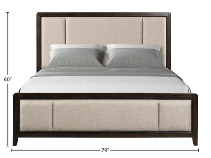 Upholstered Headboard & Footboard With Traditional Styling Bed