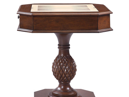 Bishop - Reversible Chess Checker Game Table With Game Tray (Chess Fingures Not Included) - Cherry