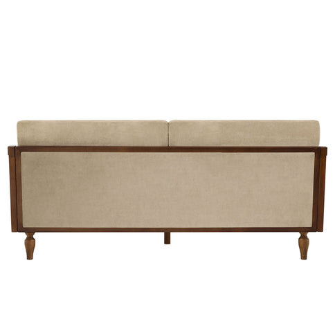 3 Seater Sofa With Rattan Armrests