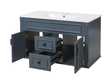 French Simple Style Wall Mounted Bathroom Cabinet With Sink