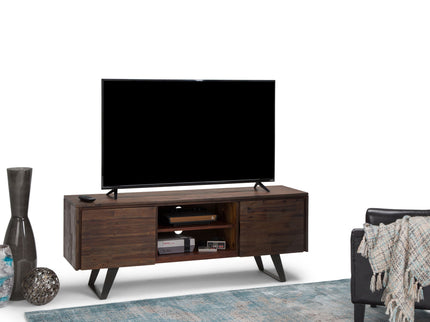Lowry - TV Media Stand - Distressed Charcoal Brown