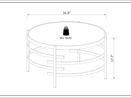 Elegant Round Table With Sintered Stone Top & Sturdy Metal Frame