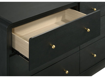 Burton - 6 Drawer Dresser Cabinet - Black