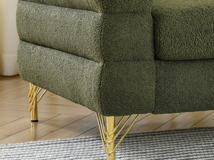 Oversized 2 Seater Sectional Sofa With Deep Seating And 2 Pillows