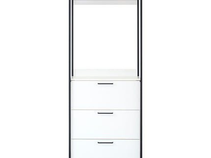 Fiona - Contemporary Wood And Metal Walk In Closet With Drawers